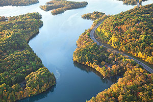 Aerial view Mississipi River
