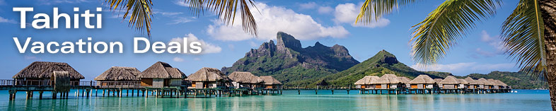 Tahiti Overwater Bungalow, Mount Otemanu in background, Bora Bora