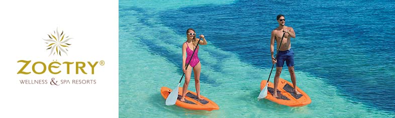 Couple on catamaran, Zoetry Resorts