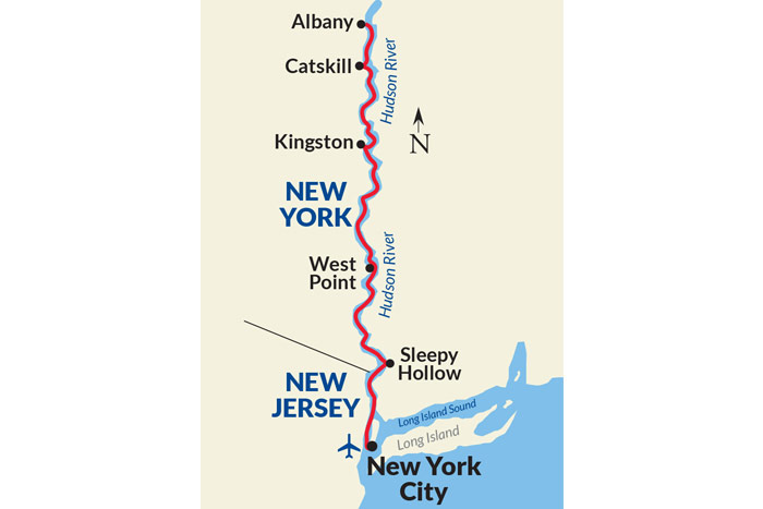 Hudson River Cruise Map