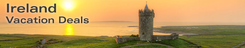 Ancient tower at sunset, Co. Clare, Ireland