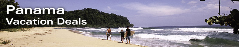 Surfers exploring shoreline, Panama